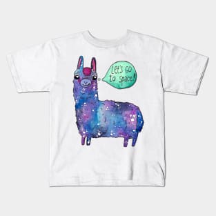 Space Llama Kids T-Shirt